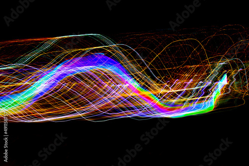 Abstract concepts with long exposure in city lights