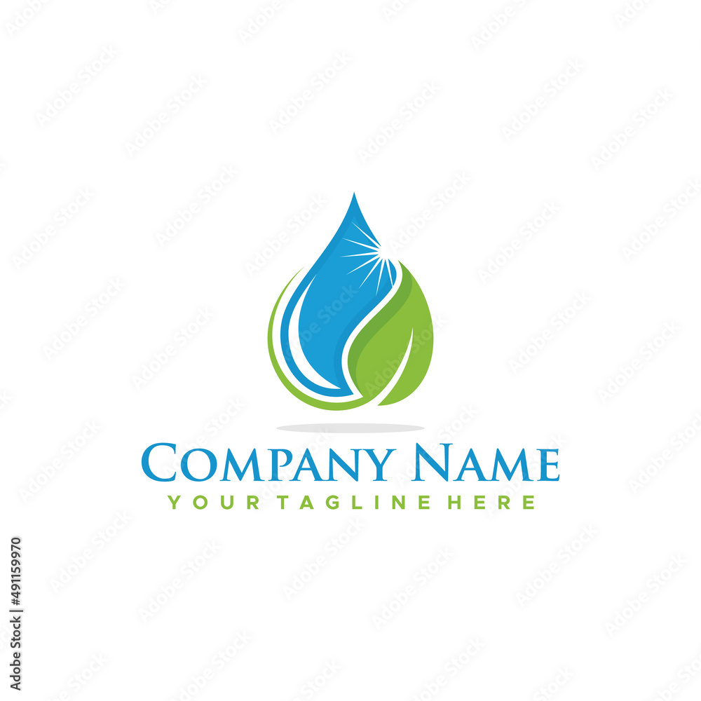 Water Drop Logo Template and Natural Vector Illustration Design Water Drop Logo Template and Natural Vector Illustration Design