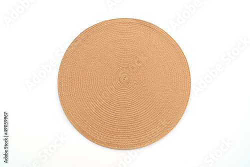 Bilde på lerret beautiful weave placemat on white background