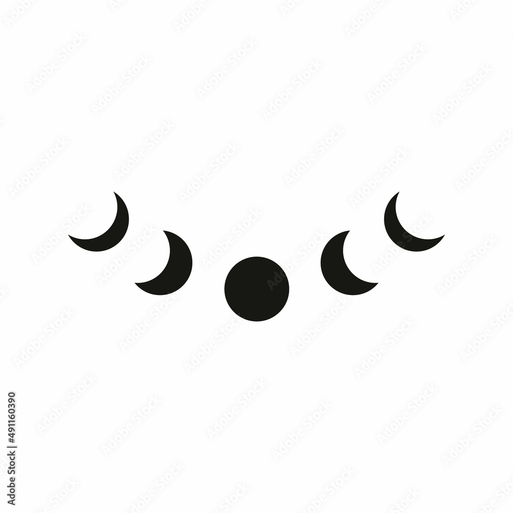 Moon vector icon. Black moon icon. Celestial crescent isolated elements. Moon vector icon. Black moon icon. Celestial crescent isolated elements.