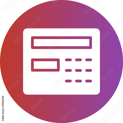 cash withdrawal gradient icon
