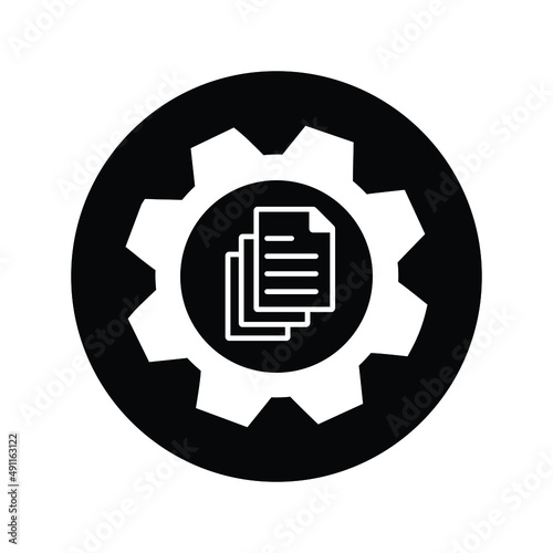 Content, management, organize icon. Black vector sketch.
