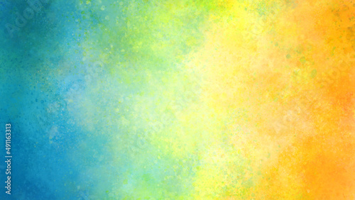 黄色と水色の水彩グラデーション背景