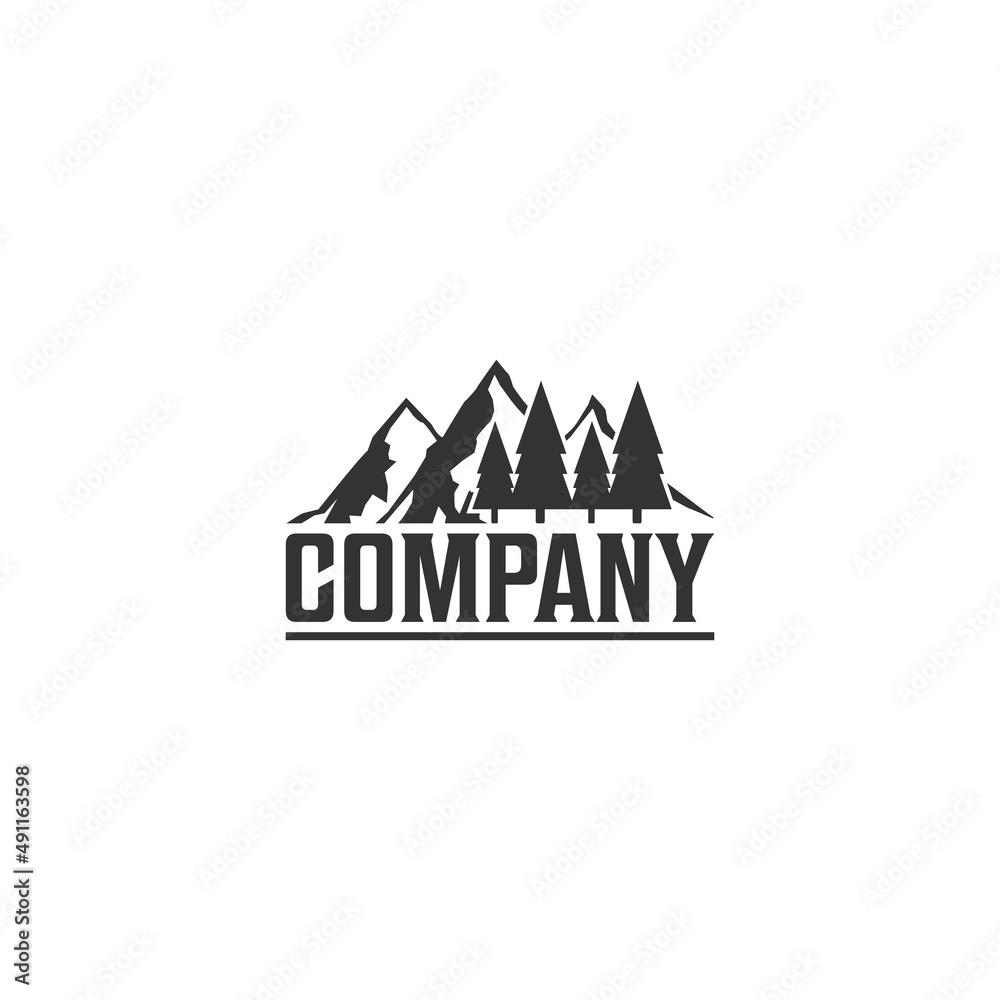 Mountain and Adventure Logo Sign Design