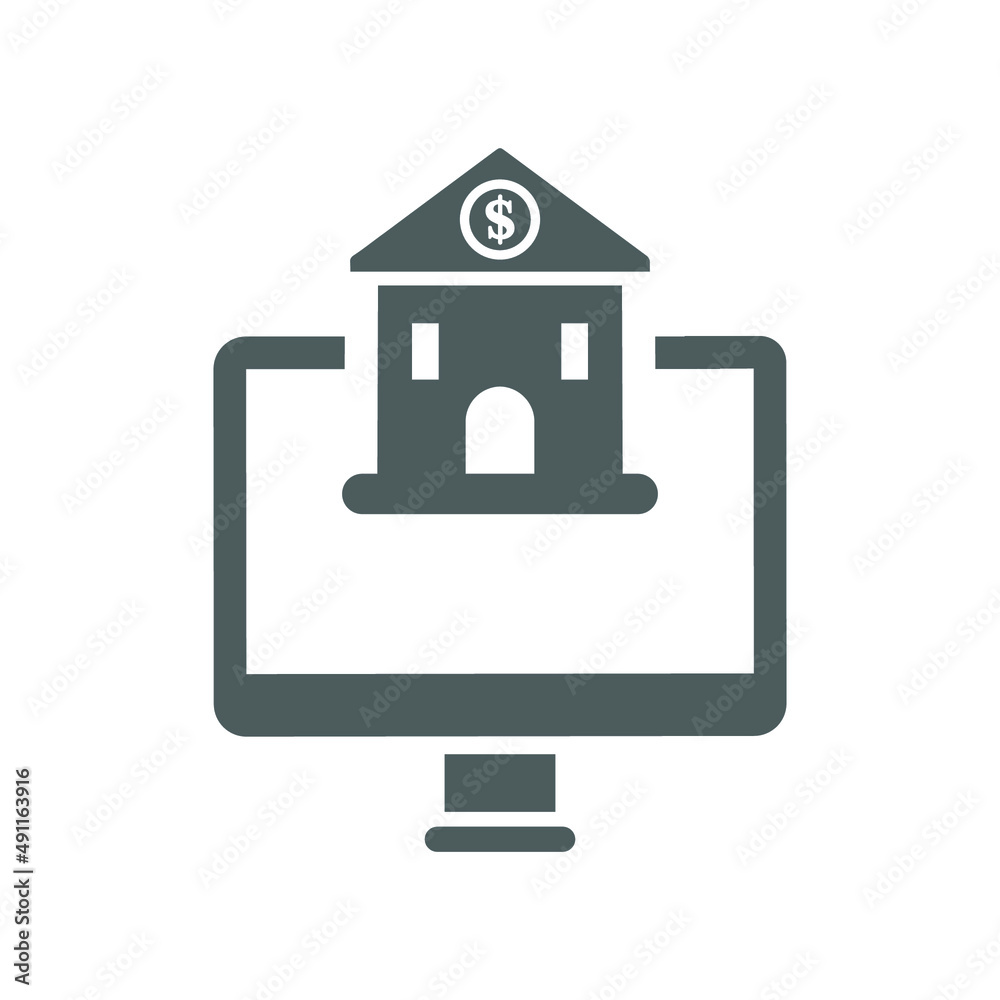 Bank, institution, loan, pay icon. Gray vector sketch. Bank, institution, loan, pay icon. Gray vector sketch.