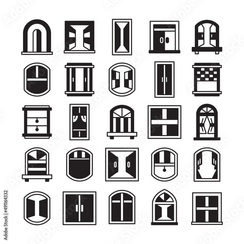 window icons vector illustration set 