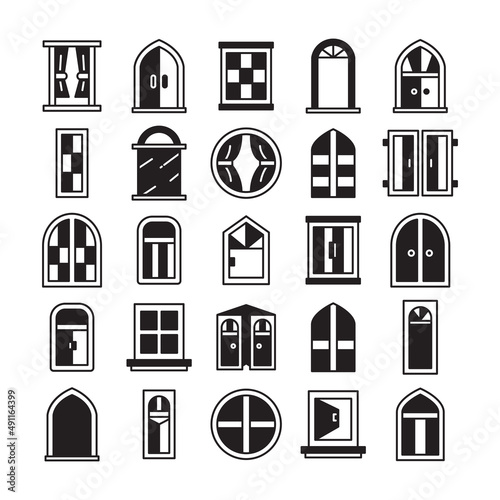 window icons vector illustration set 