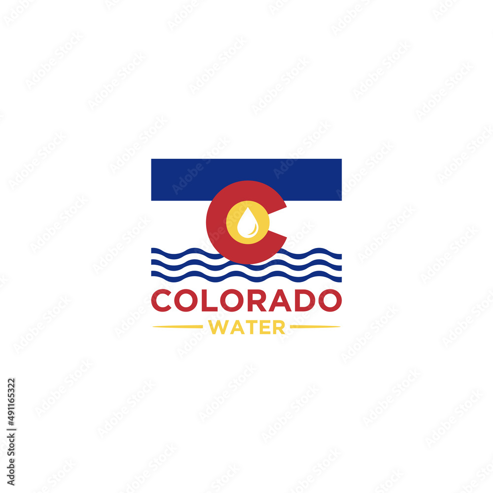 Colorado Water Logo Sign Design Stock Vector Adobe Stock