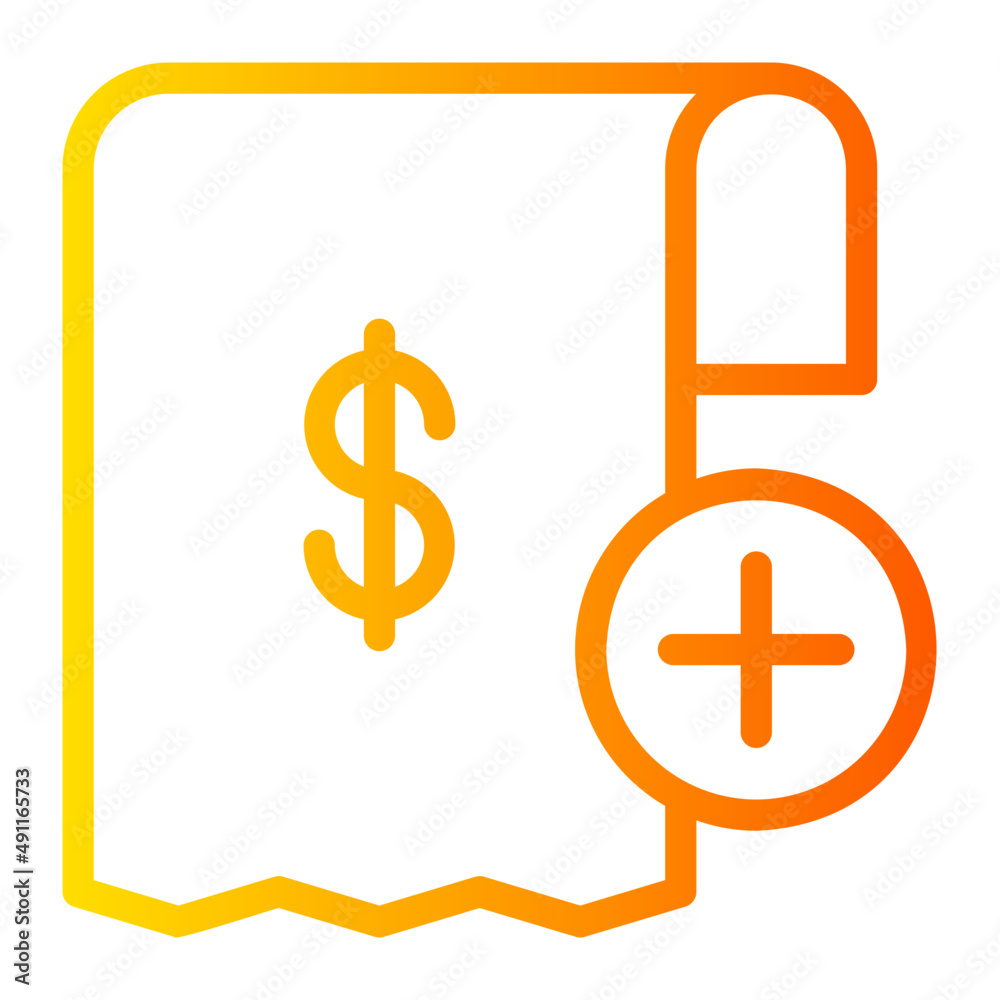 Fototapeta premium add gradient icon