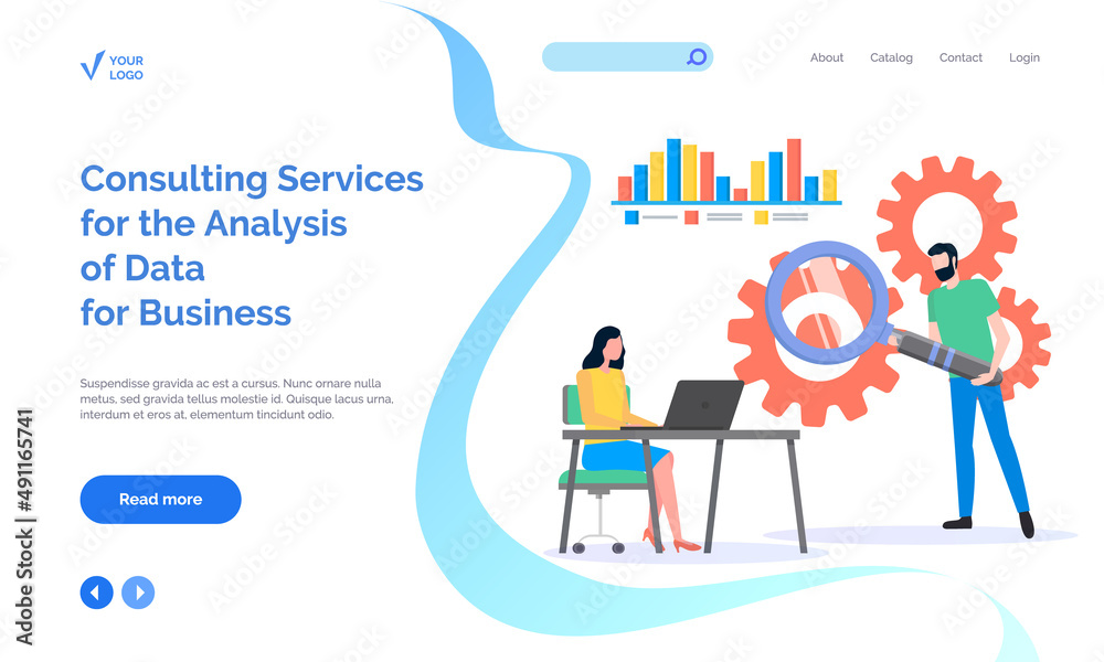 Consulting services for analysis of data for business concept. Colleagues analysing business indicators, statistics. People work in technical support, data analysis, financial statement preparation