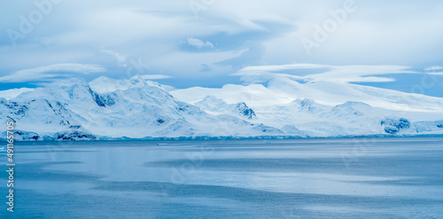 Stunning icy landscapes along Wilhelmina Bay  Antarctic Peninsula  Antarctica
