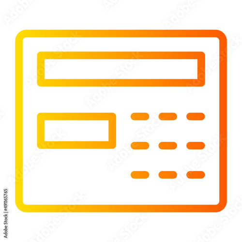 cash withdrawal gradient icon