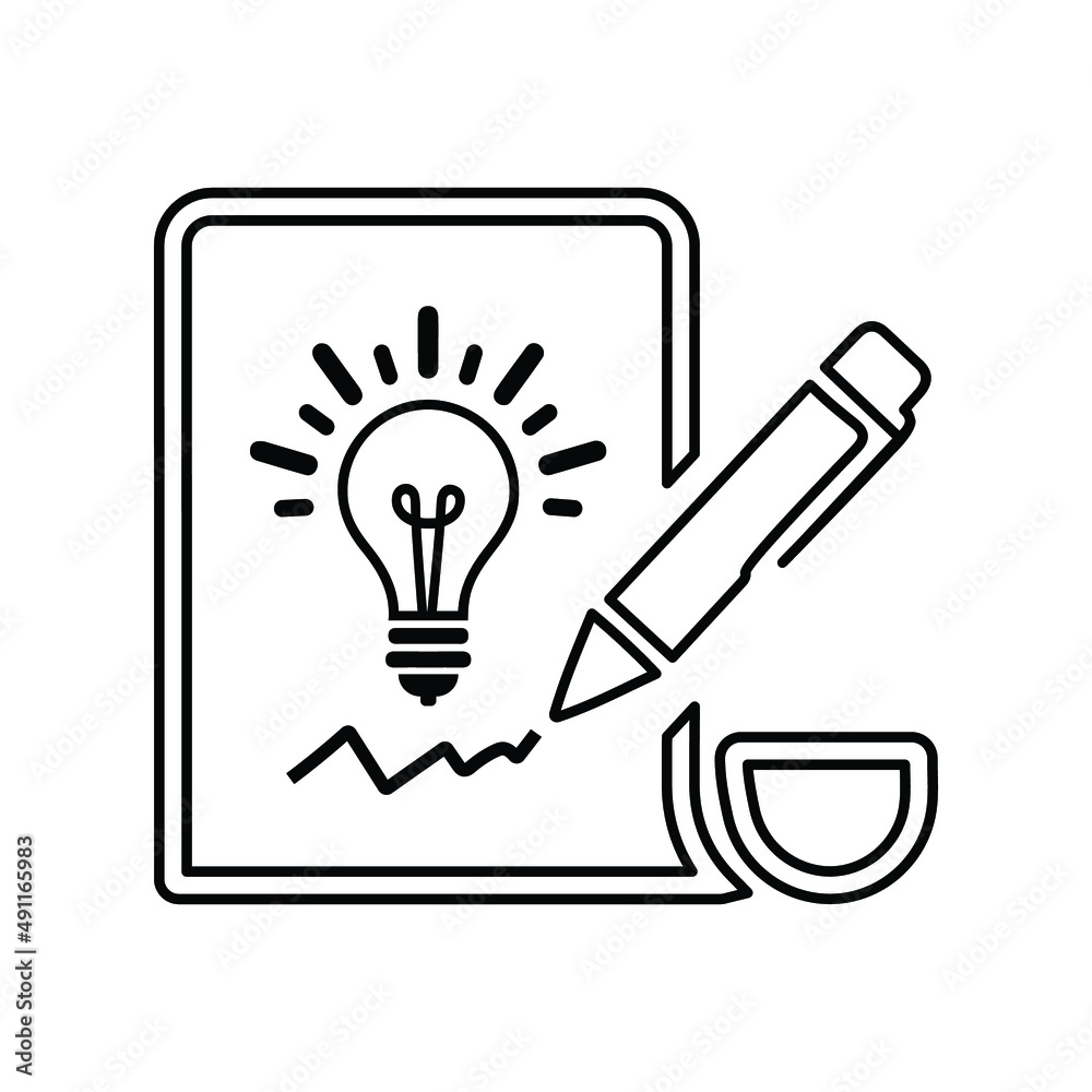 Copy write, protection outline icon. Line art sketch. Copy write, protection outline icon. Line art sketch.