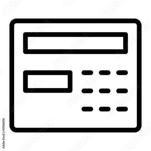 cash withdrawal line icon