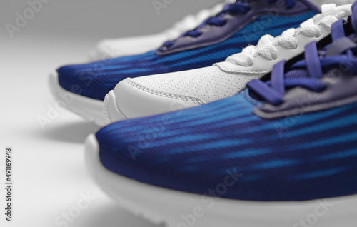 pair of sport shoes for training isolated on white background