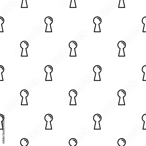 Seamless ornament with key hole. Secret concept. Mystery, clue and magic wallpaper. Mystical fairytale, fantasy secrecy background
