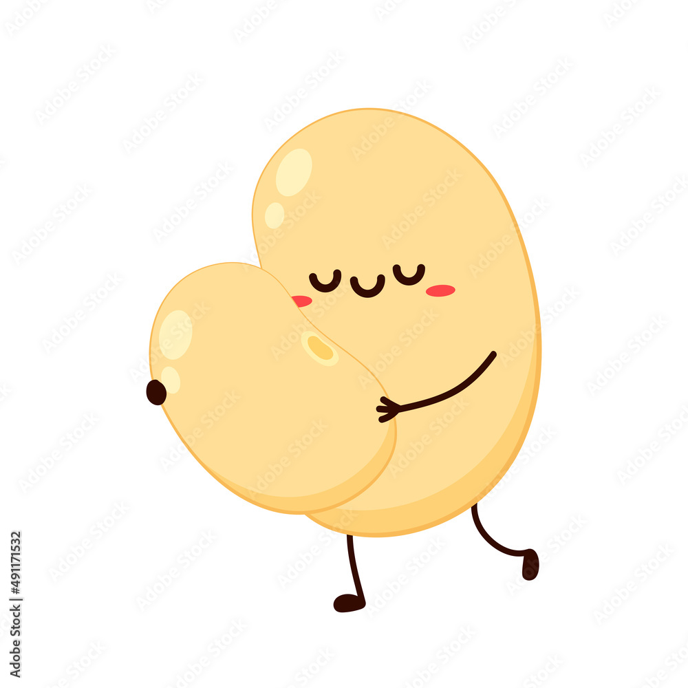 Soybean vector. Cute Soybean character design. Grain cartoon. Soybean vector. Cute Soybean character design. Grain cartoon.
