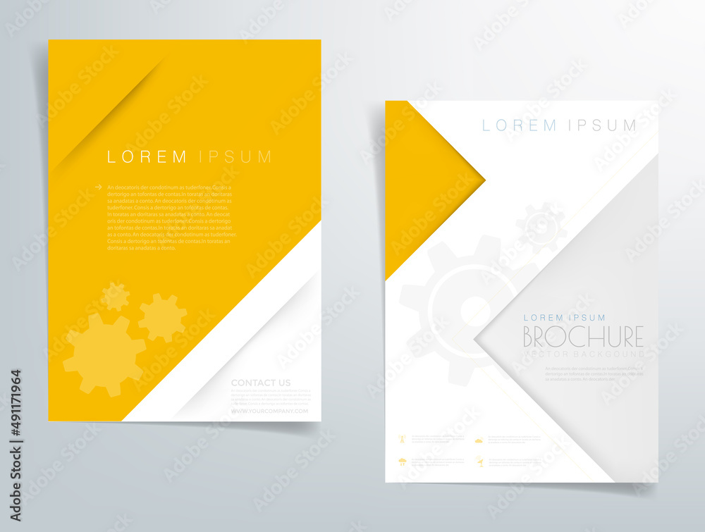 Naklejka premium Header flyer business brochure vector graphic with space for text and message design