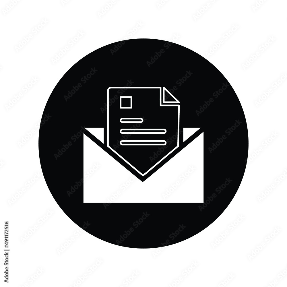 Email, sent, letter, newsletter icon. Black vector design. Email, sent, letter, newsletter icon. Black vector design.