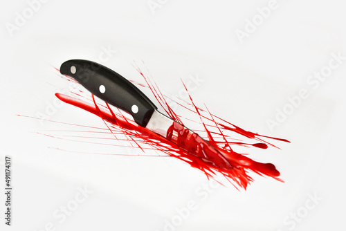 bloody knife murder weapon © Photo&Graphic Stock