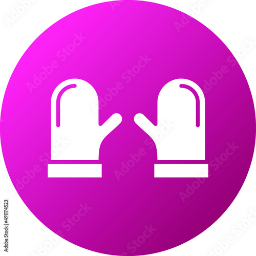 Oven Mitt Icon Style
