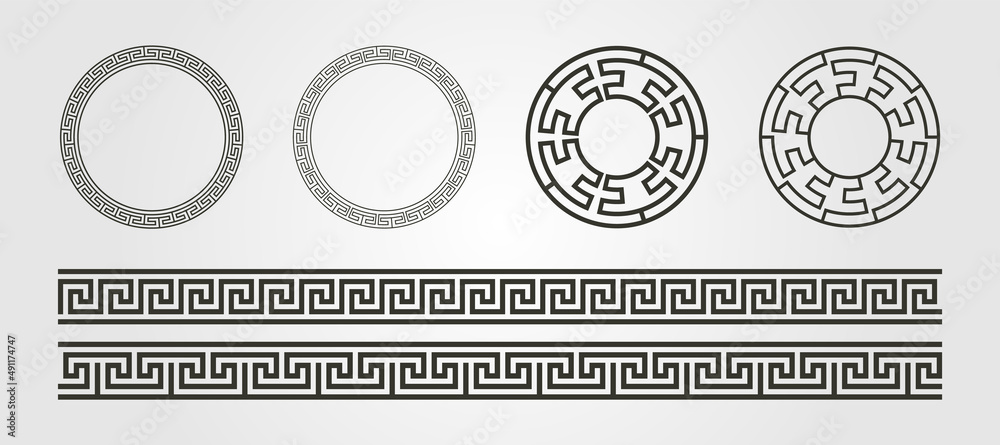 Obraz premium greek ornament vector symbol illustration design