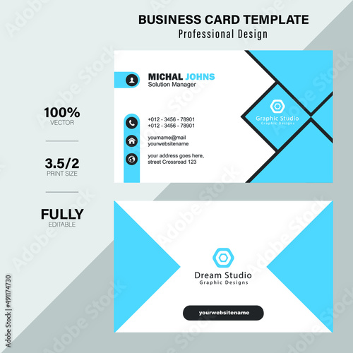 Corporate business card design template