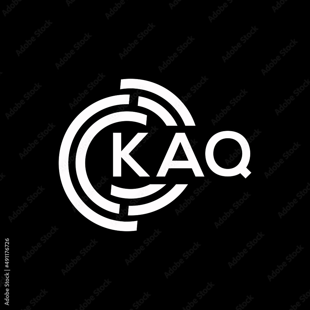 KAQ letter logo design on black background. KAQ creative initials letter logo concept. KAQ letter design. KAQ letter logo design on black background. KAQ creative initials letter logo concept. KAQ letter design.