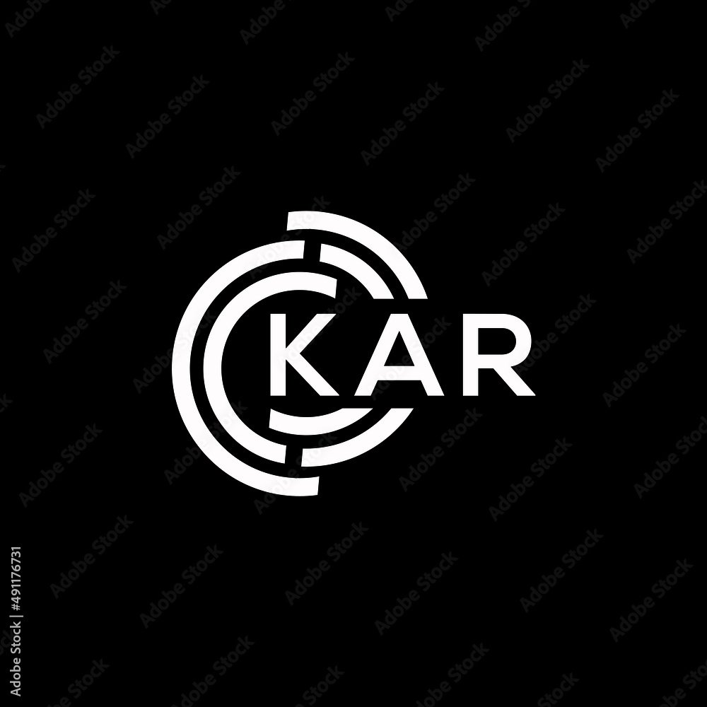 KAR letter logo design on black background. KAR creative initials letter logo concept. KAR letter design. KAR letter logo design on black background. KAR creative initials letter logo concept. KAR letter design.