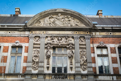Old building of Royal Conservatory of Brussels in Belgium photo