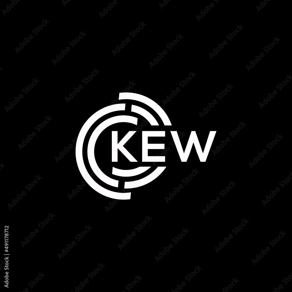 KEW letter logo design on black background. KEW creative initials letter logo concept. KEW letter design. KEW letter logo design on black background. KEW creative initials letter logo concept. KEW letter design.