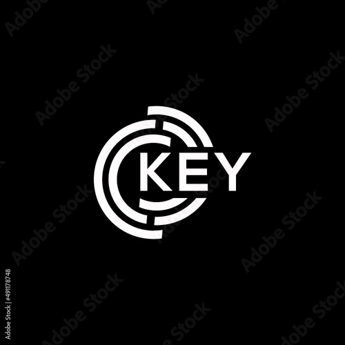 KEY letter logo design on black background. KEY creative initials letter logo concept. KEY letter design.