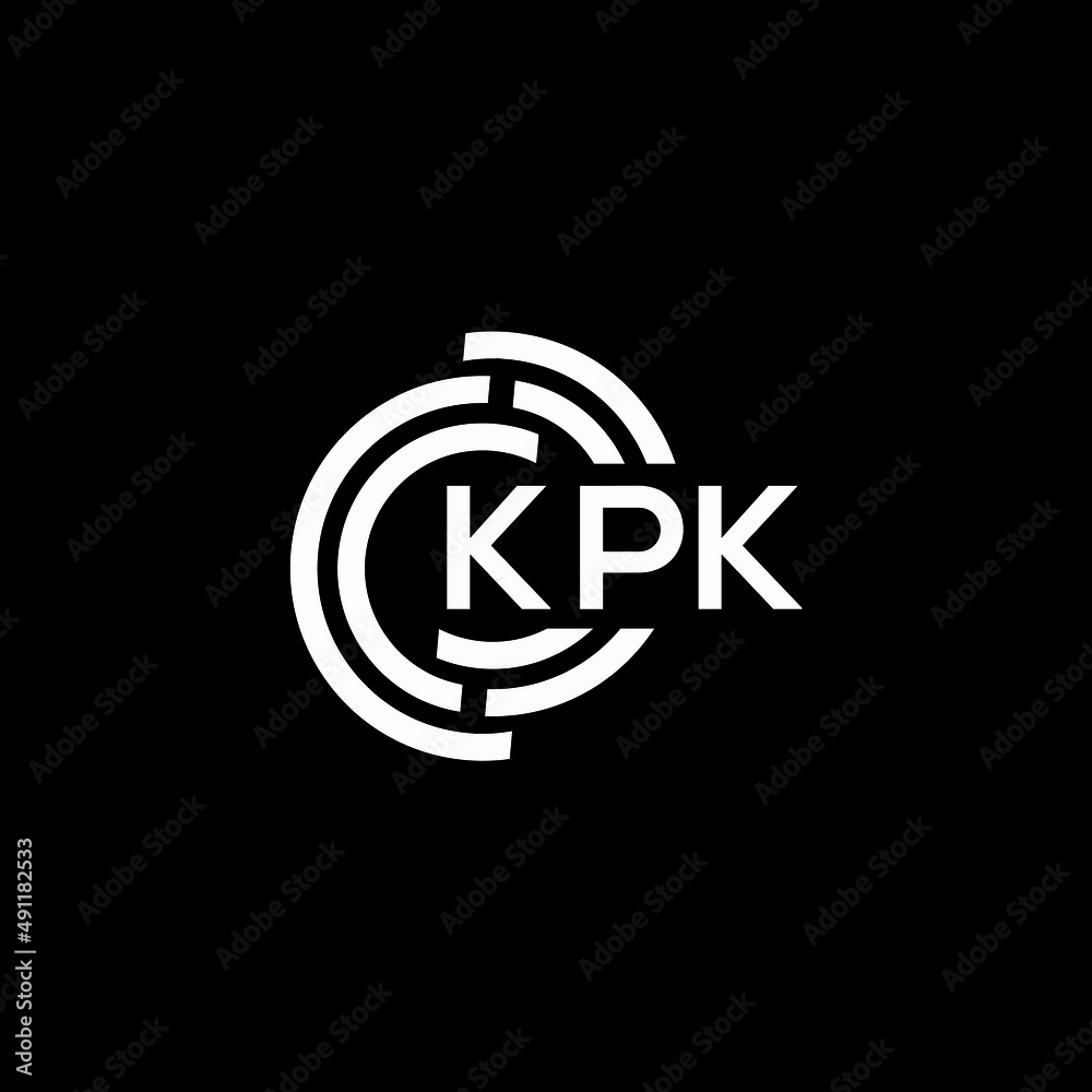 Obraz premium KPK letter logo design on black background. KPK creative initials letter logo concept. KPK letter design.