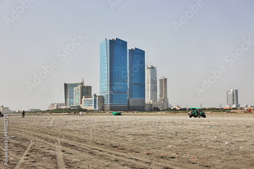 The hotel on Clifton Beach in Karachi, Pakistan photo