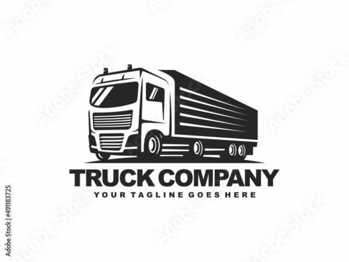 Truck logo design vector. Truck delivery logo