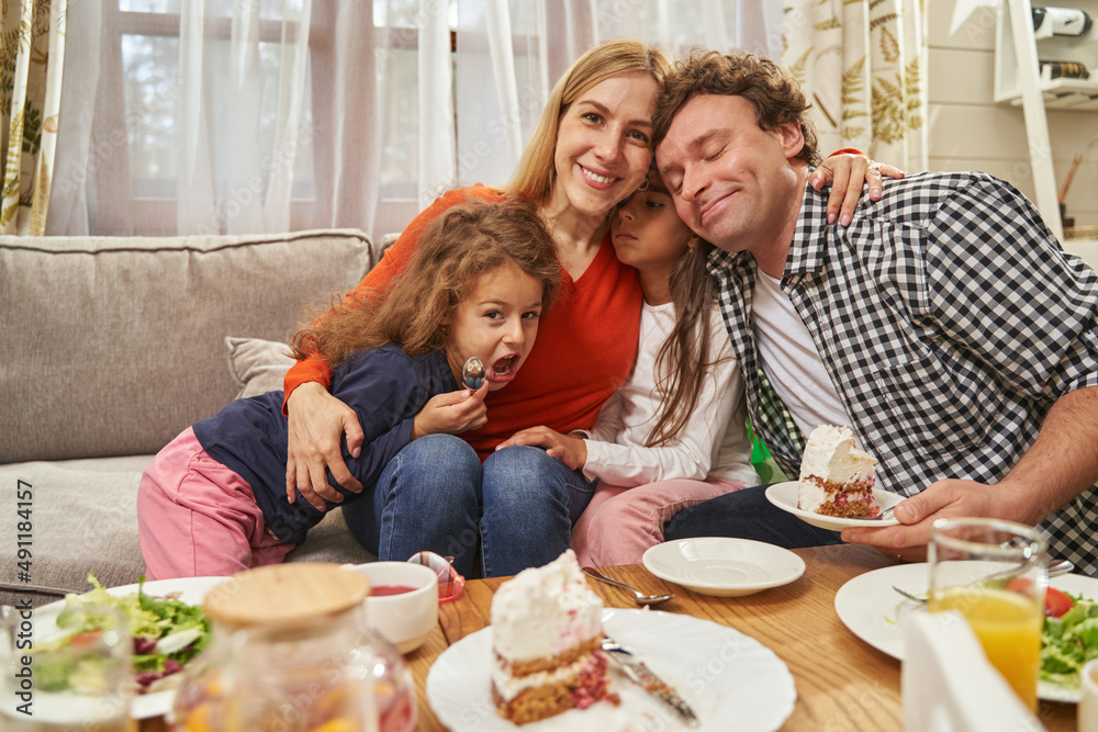 Portrait of parents and children having fun Portrait of parents and children having fun