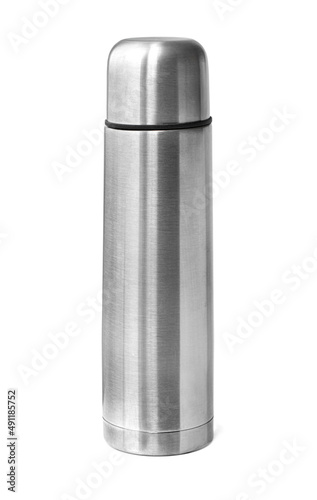 metal thermos isolated o