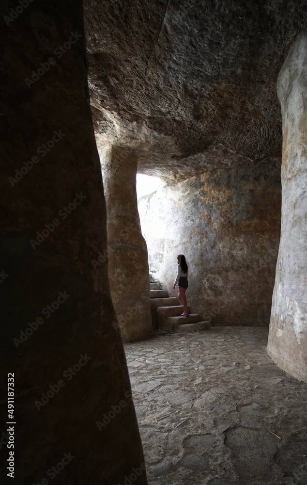 person in the cave