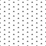Square seamless background pattern from black lungs symbols. The pattern is evenly filled. Vector illustration on white background