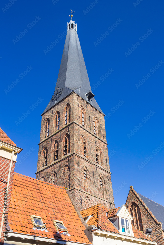 Obraz premium Tower of the historic St. Janskerk church in Zutphen, Netherlands
