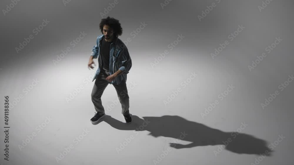 High Angle Shot of Breakdancer Dancing High Angle Shot of Breakdancer Dancing
