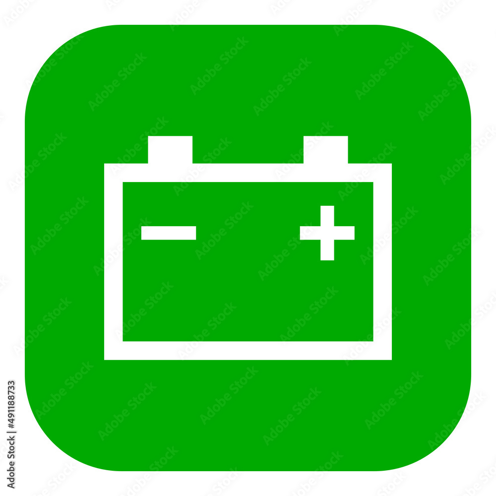 Obraz premium Autobatterie und App Icon
