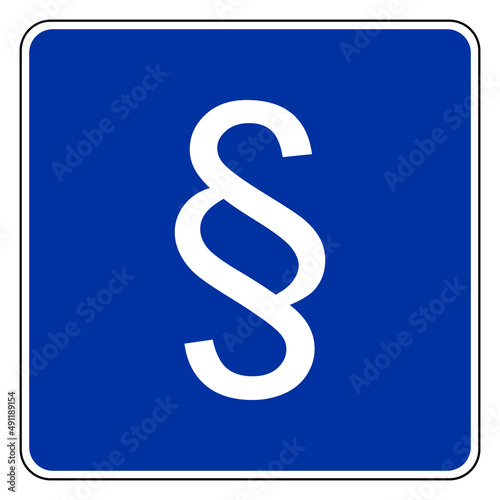 Paragraph und Schild