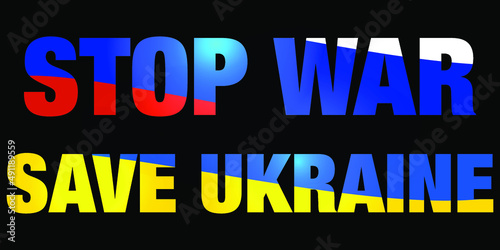 Stop the war in Ukraine, Vector Background.