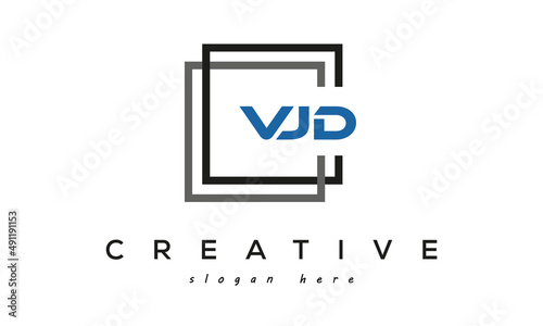 VJD creative square frame three letters logo photo