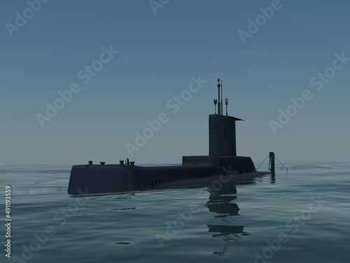 submarino Kri Nanggala  en inmersiòn y en superficie © Diego