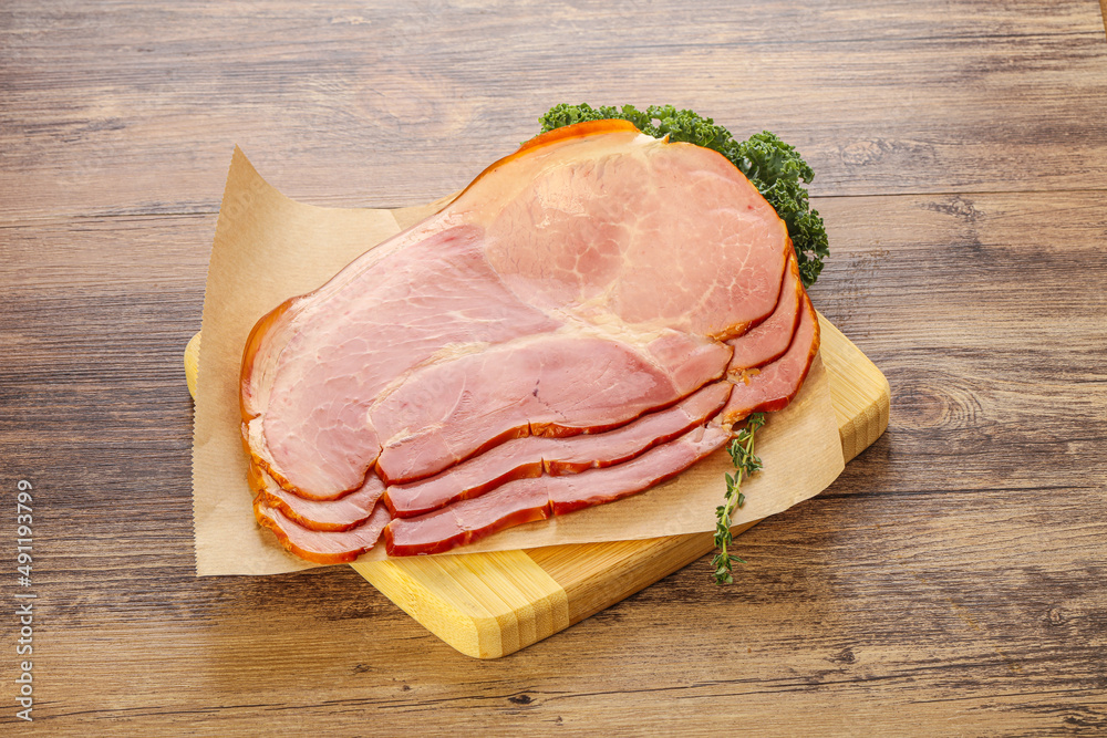 Tasty pork ham snack appetizer Tasty pork ham snack appetizer