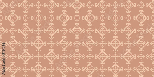 Damask wallpaper. Seamless pattern, texture. Vector illustration 