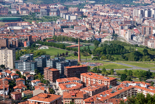 cityscape from Bilbao city, Spain travel destination