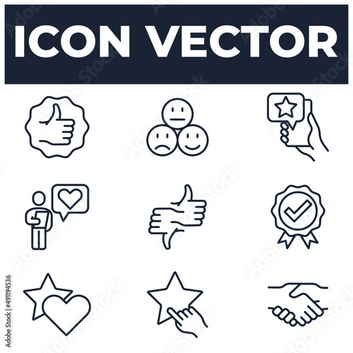 set of Customer Satisfaction elements symbol template for graphic and web design collection logo vector illustration
